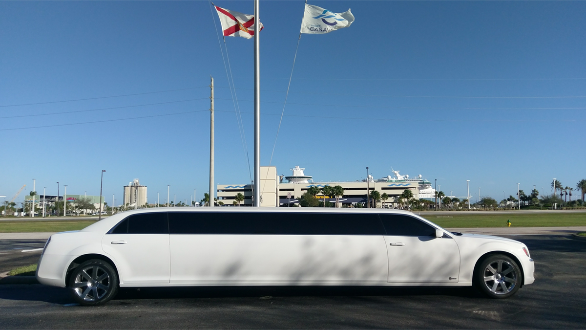 10 Passenger Limo waiting at Port Canaveral